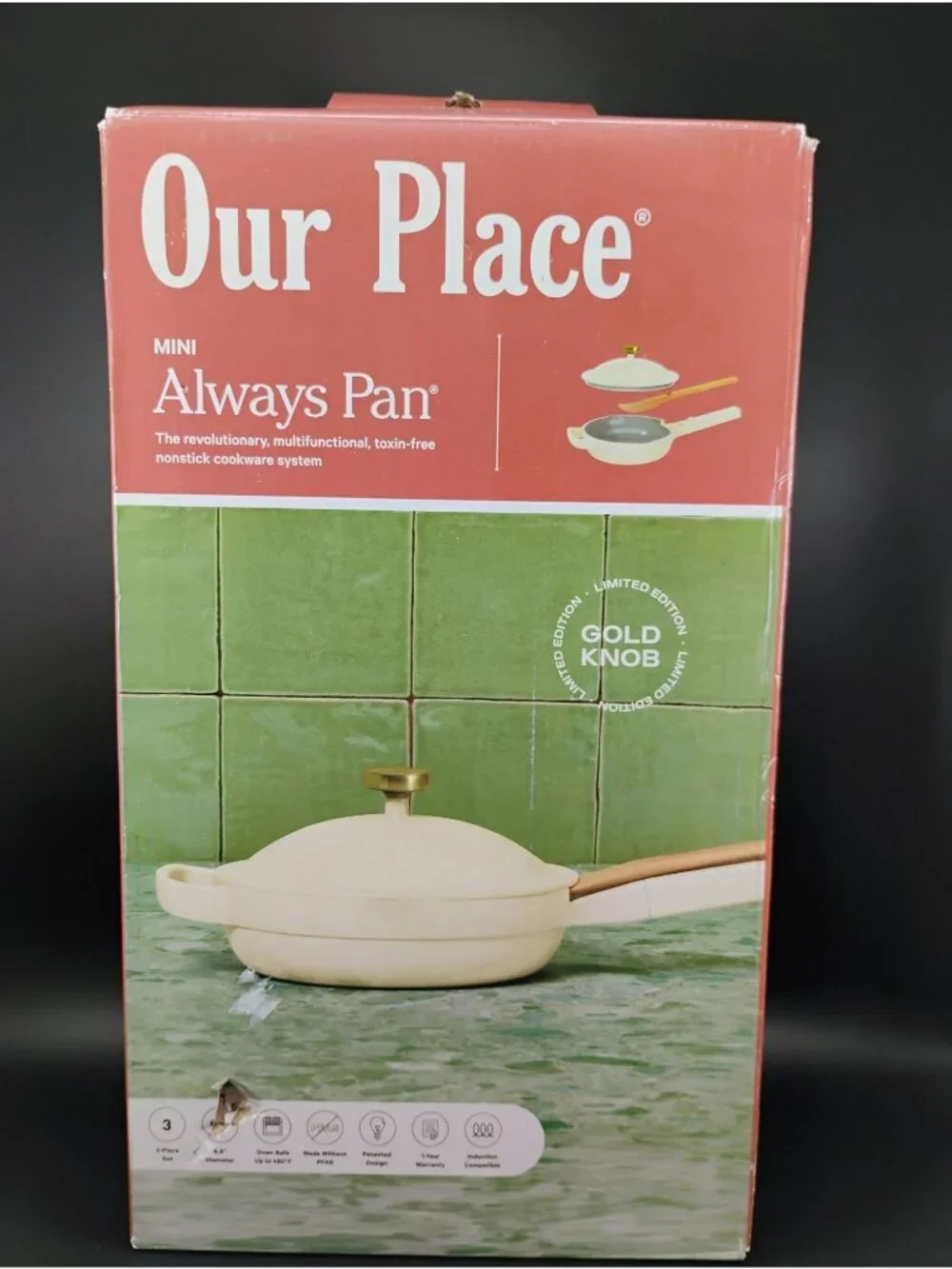 Our Place Mini Always Pan Limited Edition Gold Knob 3-Piece Set